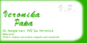 veronika papa business card